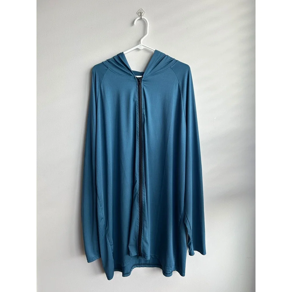 Real Essentials Blue Full Zip Hoodie Mens 3X Tall